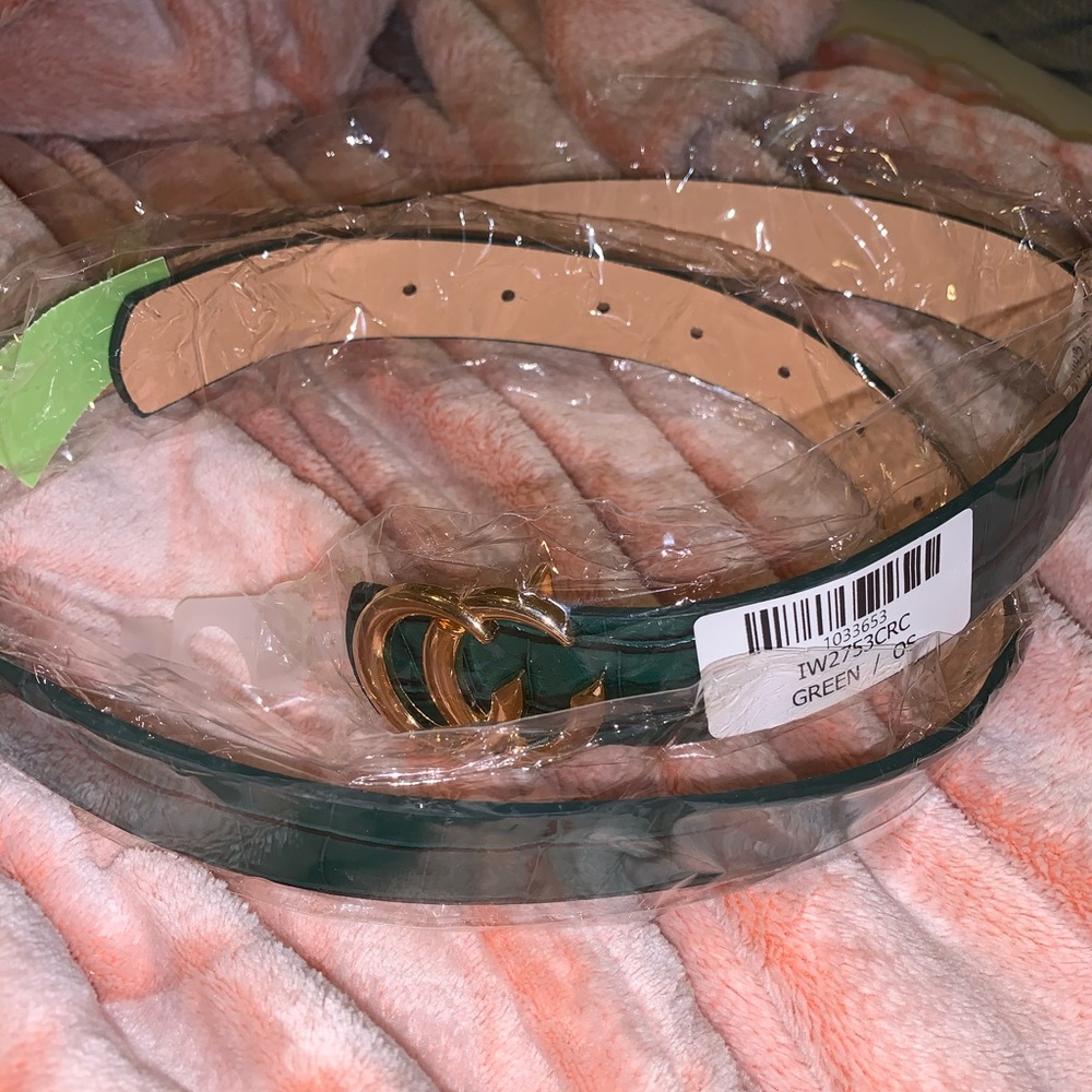 dark green CC belt